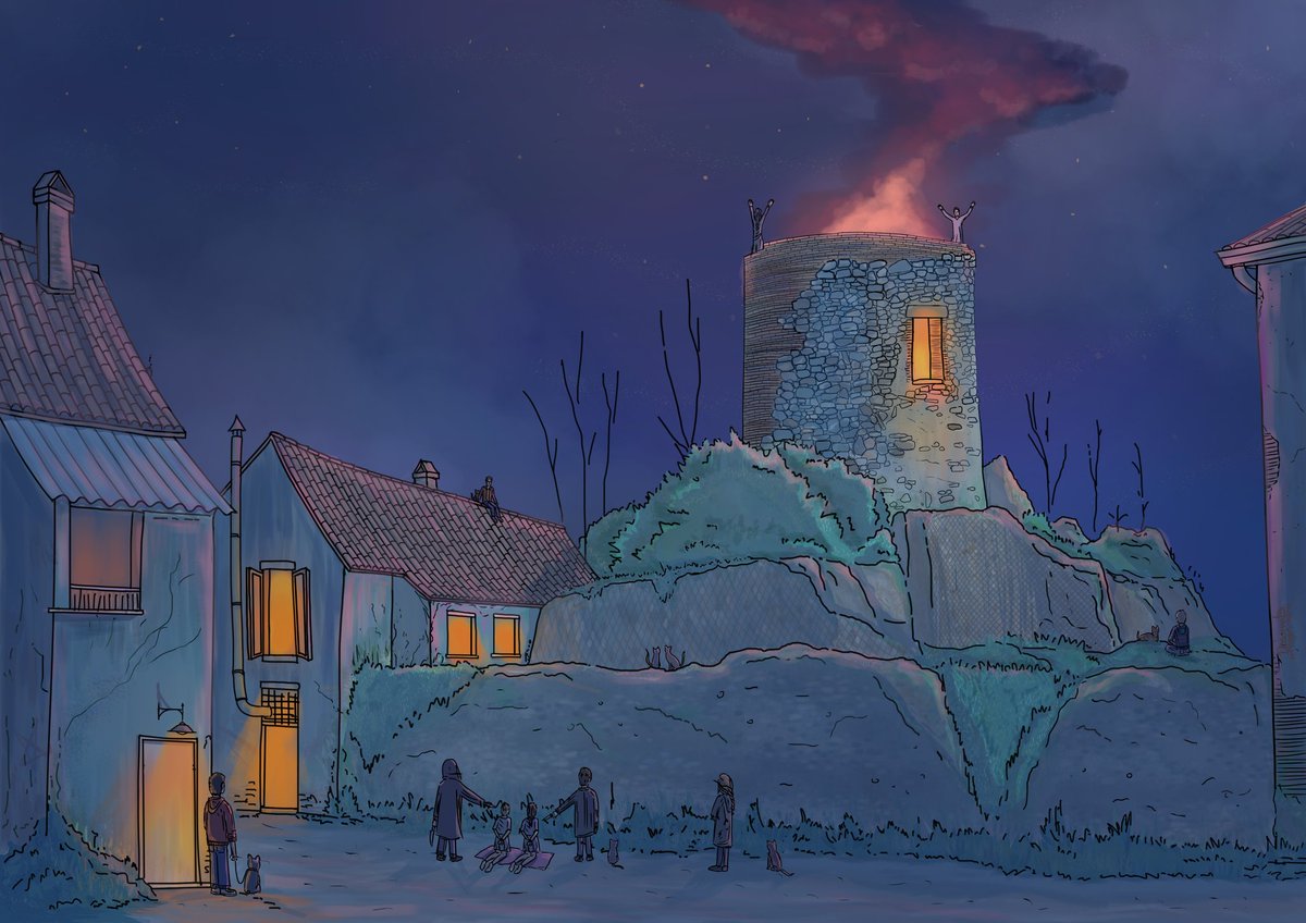 desernats's tweet photo. Hi there! So i make colorful ilustration of real places and imagined places with some sinister tones sometimes. Also some characters for funsies and personal projects ! #PortfolioDay https://t.co/70KvKVVm9P