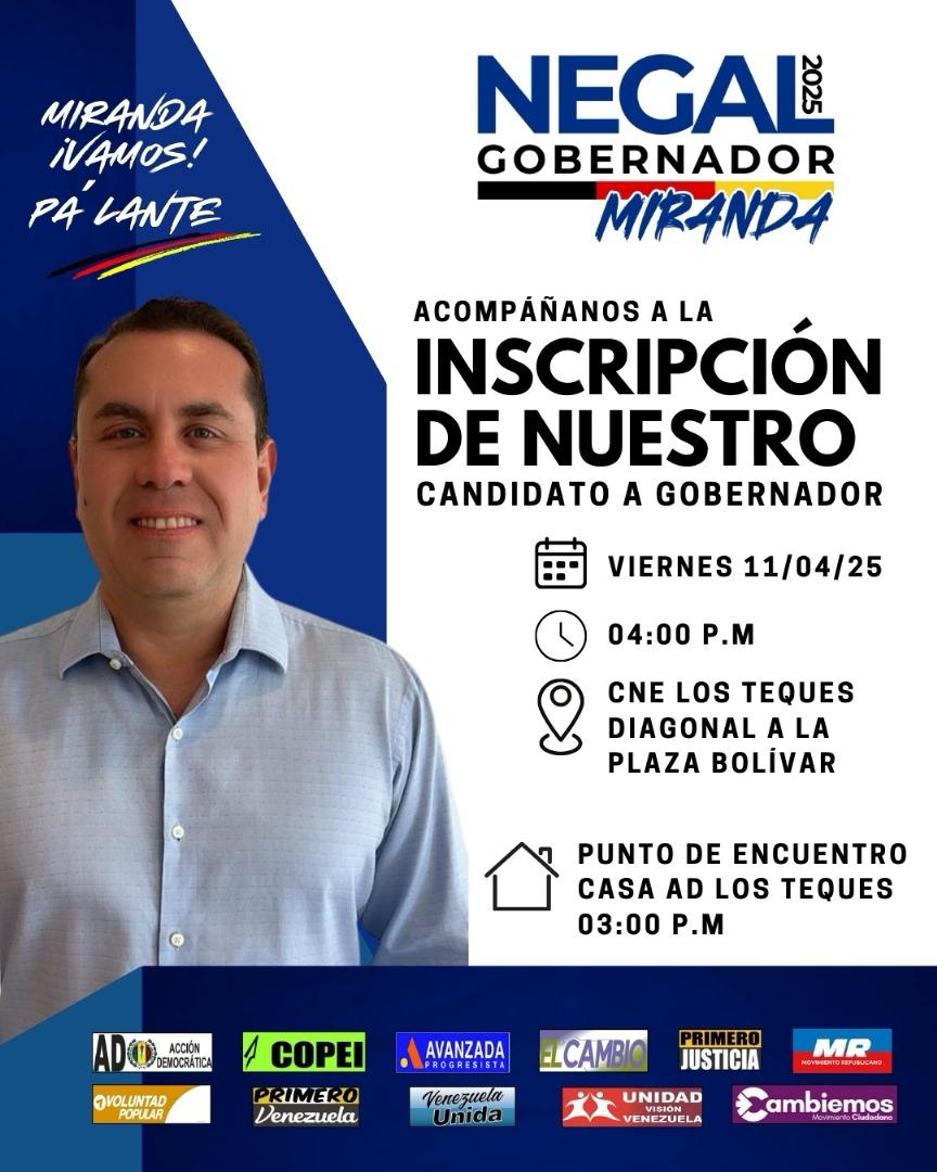 cemadguat_arai's tweet photo. #Miranda, #VamosPaLante!!!...
Con #NegalMorales @negalmoralesl

¡La Unidad Opositora de Factores Políticos, ya tiene Candidato a Gobernador!

Hoy: Inscripción de Candidatura ante el #CNE, en #LosTeques

@ADVenezuelaa
@adbernabe 
@mydonascimento 
@vianelbi https://t.co/xJZNmq46vi