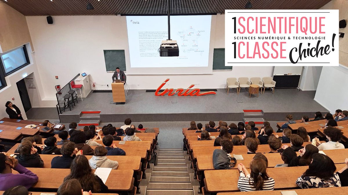 Centre Inria de Paris (@inria_paris) on Twitter photo 🎬 #Chiche ! | Merci aux 3 lycées, Molière, Saint-Sulpice et Paul Claudel d’Hulst ; leurs professeur·es, Raphaele Giordan, <a href="/DasseEmilie/">emilie.maths</a> et <a href="/PeschetFrederic/">Frederic PESCHET</a> ; et leurs élèves d’être venus au Centre <a href="/Inria/">Inria</a> de Paris pour la 1ère "Chiche dans nos murs" au Centre <a href="/Inria/">Inria</a> #Paris 🚀✨ ! 🎬 #Chiche ! | Merci aux 3 lycées, Molière, Saint-Sulpice et Paul Claudel d’Hulst ; leurs professeur·es, Raphaele Giordan, <a href="/DasseEmilie/">emilie.maths</a> et <a href="/PeschetFrederic/">Frederic PESCHET</a> ; et leurs élèves d’être venus au Centre <a href="/Inria/">Inria</a> de Paris pour la 1ère "Chiche dans nos murs" au Centre <a href="/Inria/">Inria</a> #Paris 🚀✨ !