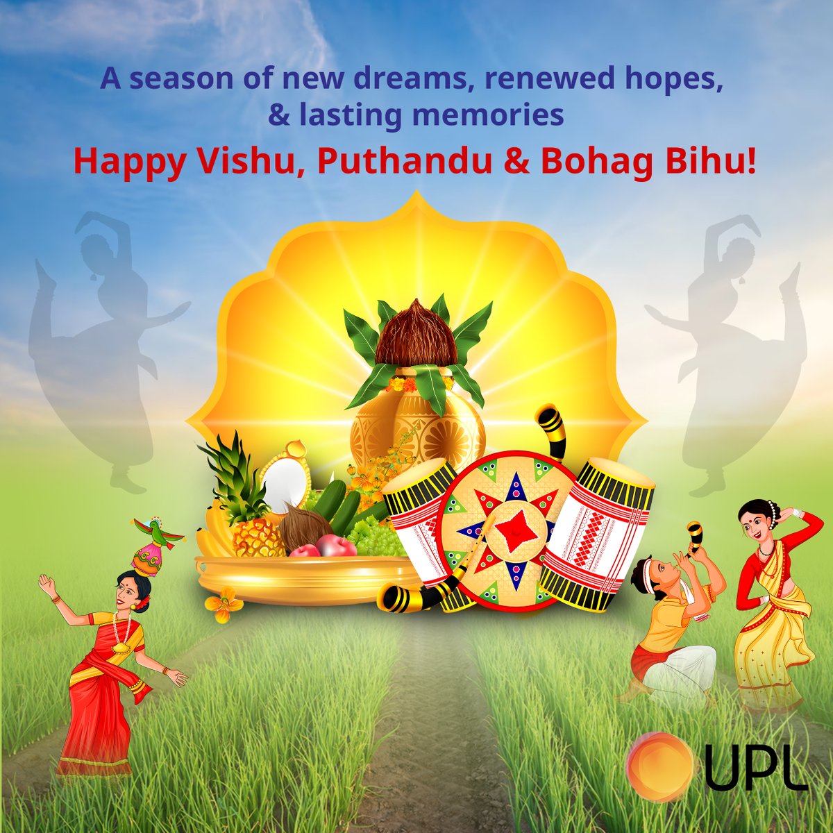 Celebrating the spirit of Vishu, Bohag Bihu, and Puthandu, UPL SAS wishes you a year full of happiness, success, and progress. May this new year bring abundant blessings into your life.

#UPLSAS #UPLIndia #UPL #BohagBihu #Puthandu #Vishu