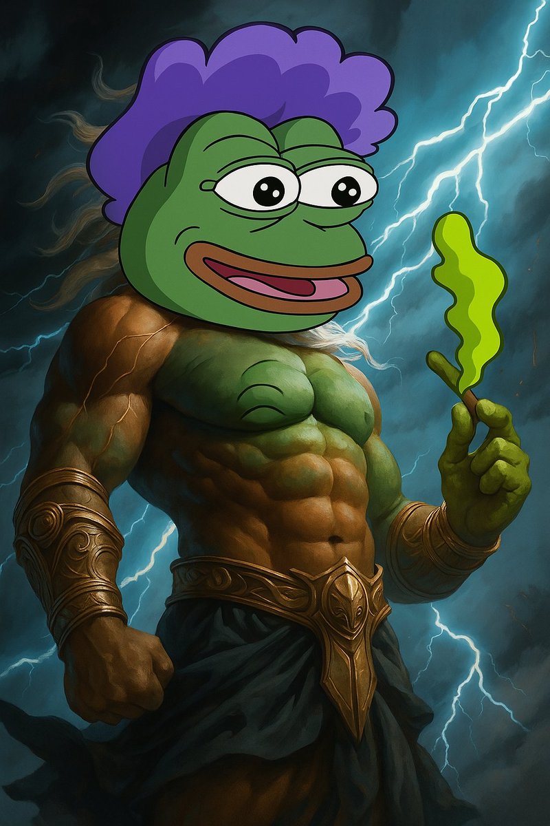 ERIKlensher_'s tweet photo. Zeus, The Greek God of Thunder and leader of Olympus was originally a #PEPOS

The media has tried to conceal this for decades and generations,
However, his original identity has been revealed by @WaldosLegend . https://t.co/DfBE877ig2