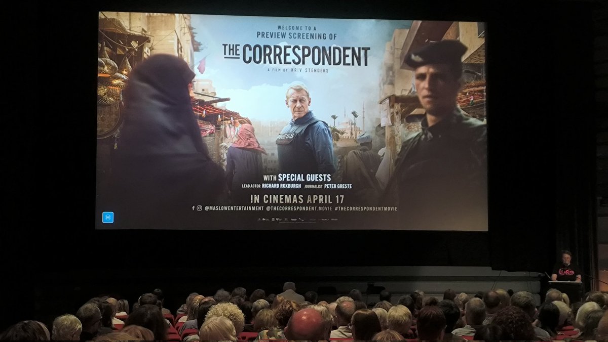 At launch screening of The Correspondent, the Peter Greste story, with Q&amp;A, at Luna Leederville. Fabulous, gritty movie about tough work of journalism in danger. Journalists are under threat throughout the world.