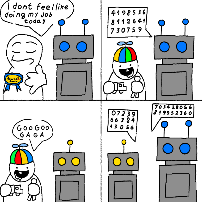 Alchemistcool's tweet image. Just had an english teacher give us a lecture about how ai is so cool and awesome and totally should be used when working on lessons for students. This generation is so cooked 🥀🥀