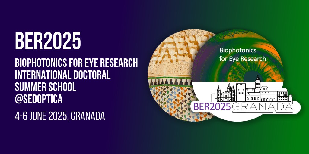 📢 <a href="/sedoptica/">SEDOPTICA</a> organiza, los días 4, 5 y 6 de junio en Granada, el International Doctoral Summer School Biophotonics for Eye Research (BER).

👁️ Una reunión científica que aborda aspectos de la Física y la Ingeniería del ojo humano.

🔗 Todos los detalles: fotonica21.org/international-…
