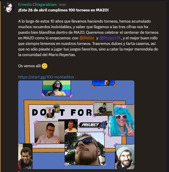 Inscripción e info:

start.gg/100-montaditos