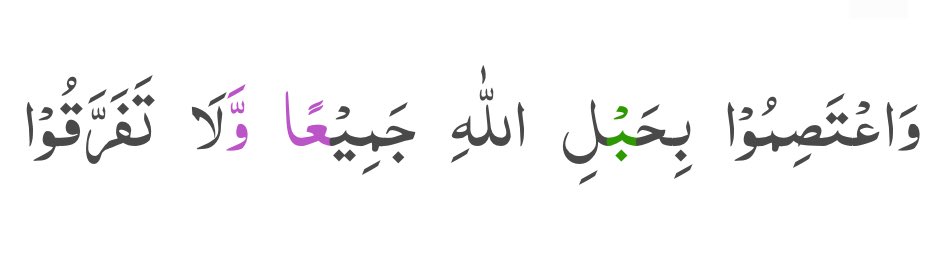 mtawseef805's tweet photo. And hold firmly to the rope of Alläh all together and do not become divided. 3:103 https://t.co/wQzpAP479p