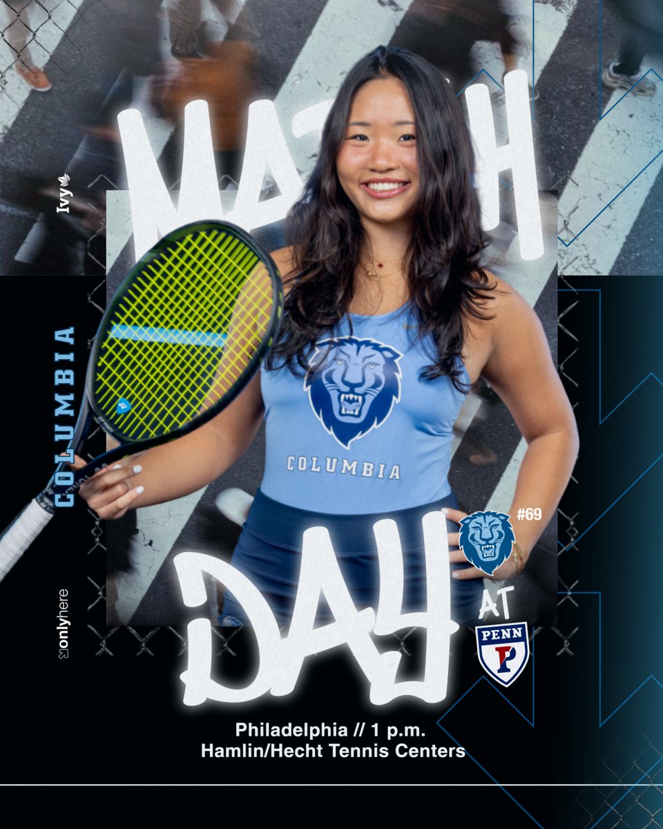 IT'S MATCH DAY! 

Lions wrap up their road trip in Philadelphia!

🆚Penn
⏰1 p.m.
📍Philadelphia, Pa.
🏟️Hamlin/Hecht Tennis Centers

#RoarLionRoar🦁// #OnlyHere🗽