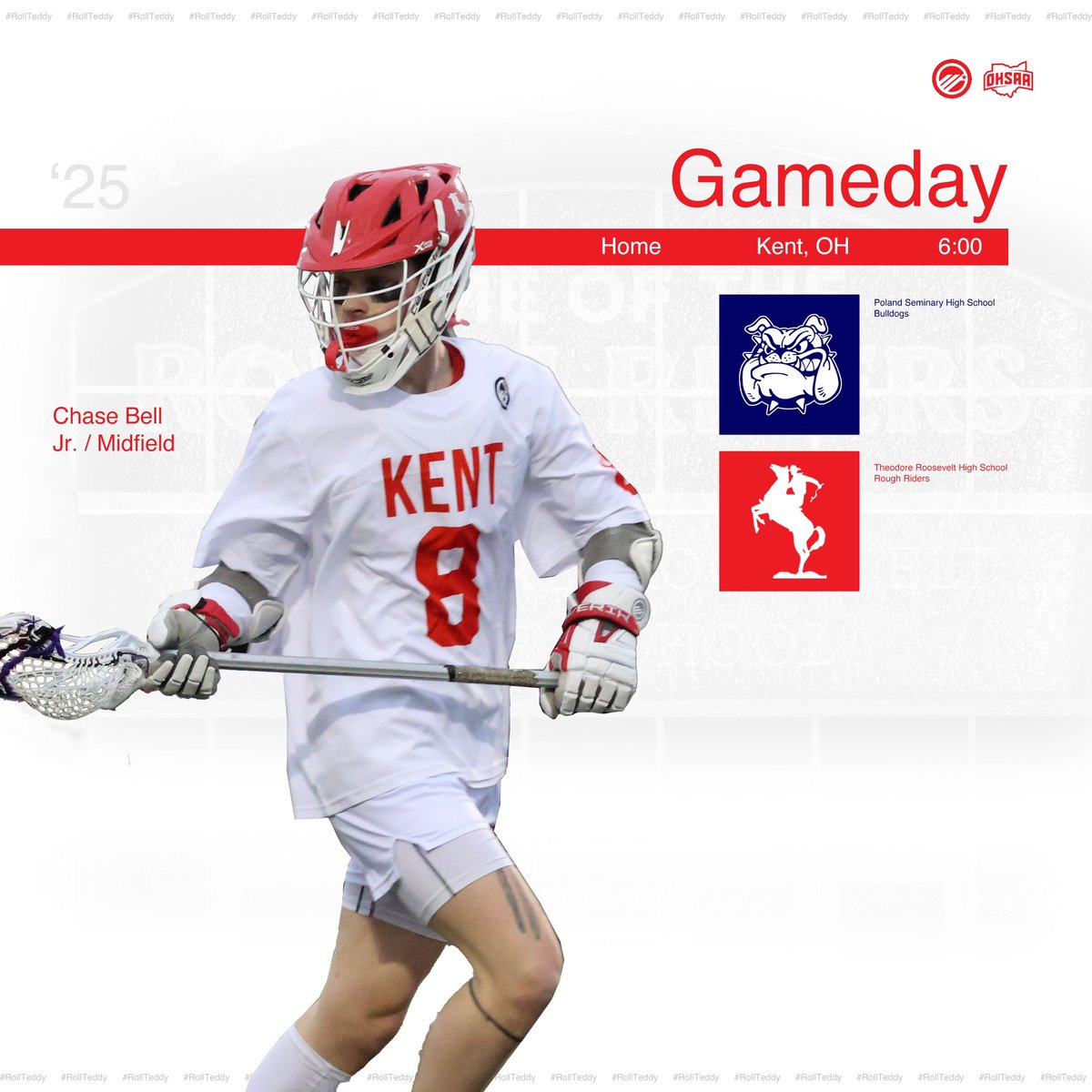 RoughRidersKENT's tweet photo. It’s GAMEDAY for Rough Rider Boys Lacrosse! 🥍

📍 Home vs. Poland Bulldogs
⏰ Varsity – 6:00 PM

Let’s get after it, Riders! #RollTeddy https://t.co/xPnkGULHG3
