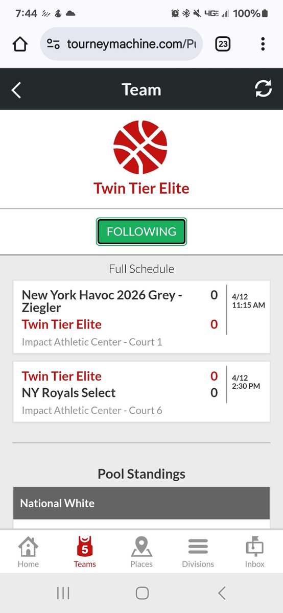 Day 1 schedule!