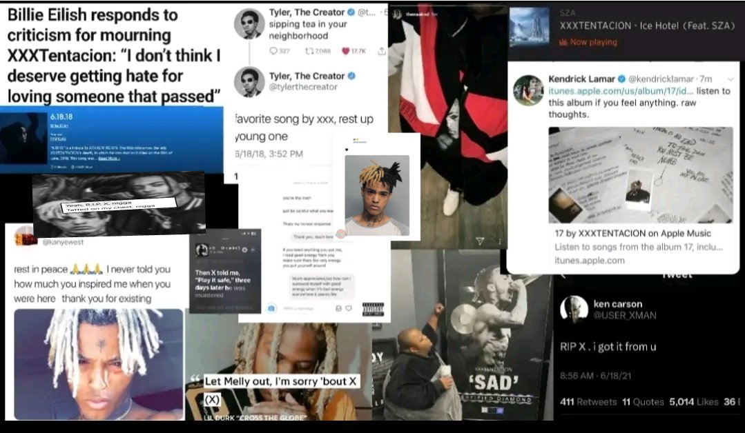 EVERYONE Hating on <a href="/xxxtentacion/">MAKE OUT HILL - XXX</a>
But they're favourite think different

Name me any artist, and I could
Find a screenshot or vid of them 
Showing love to X.