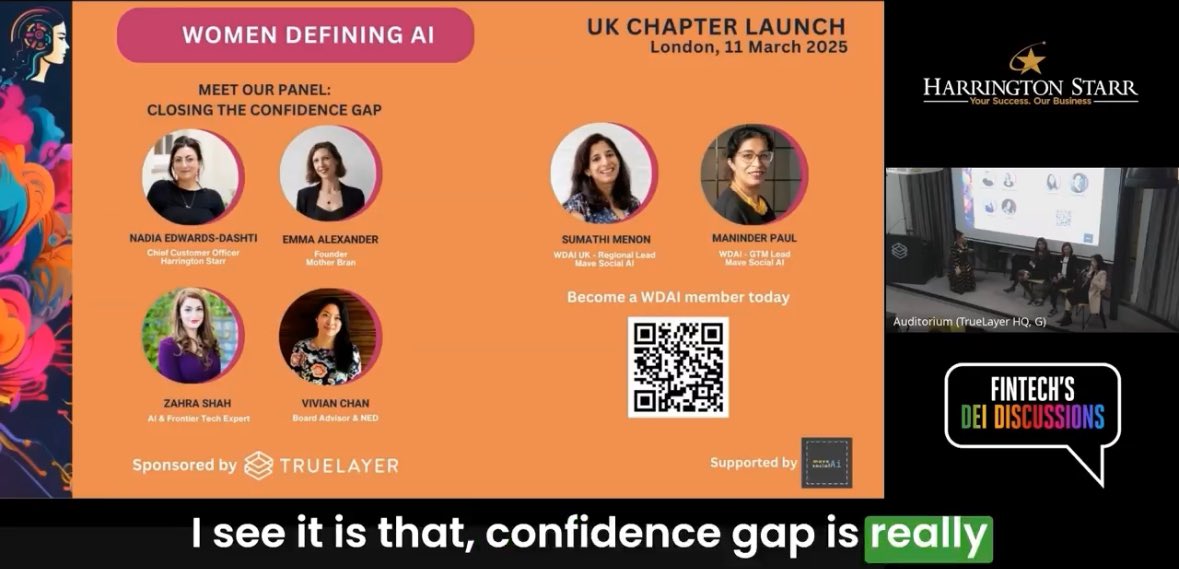 ZahraSh00153113's tweet photo. Thank you to @WomenDefiningAI, @HarringtonStarr, @TrueLayer & panel members for the #WomenDefiningAI #UKChapter #Launch #paneldiscussion, #networking #event & #podcast 🙏
Listen here to podcast 👉 https://t.co/iZXTwDVTjF
@SciTechgovuk @AISecurityInst @UKHouseofLords https://t.co/xoDTPdCG1I