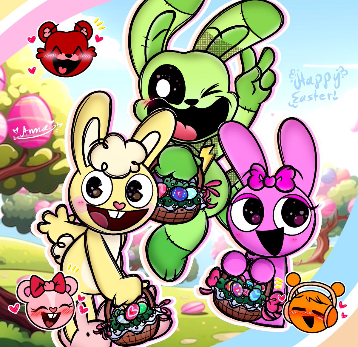 🐰Happy early Easter 2025<3💛💚🩷💖💖✨#Sprunki #sprunkipinki