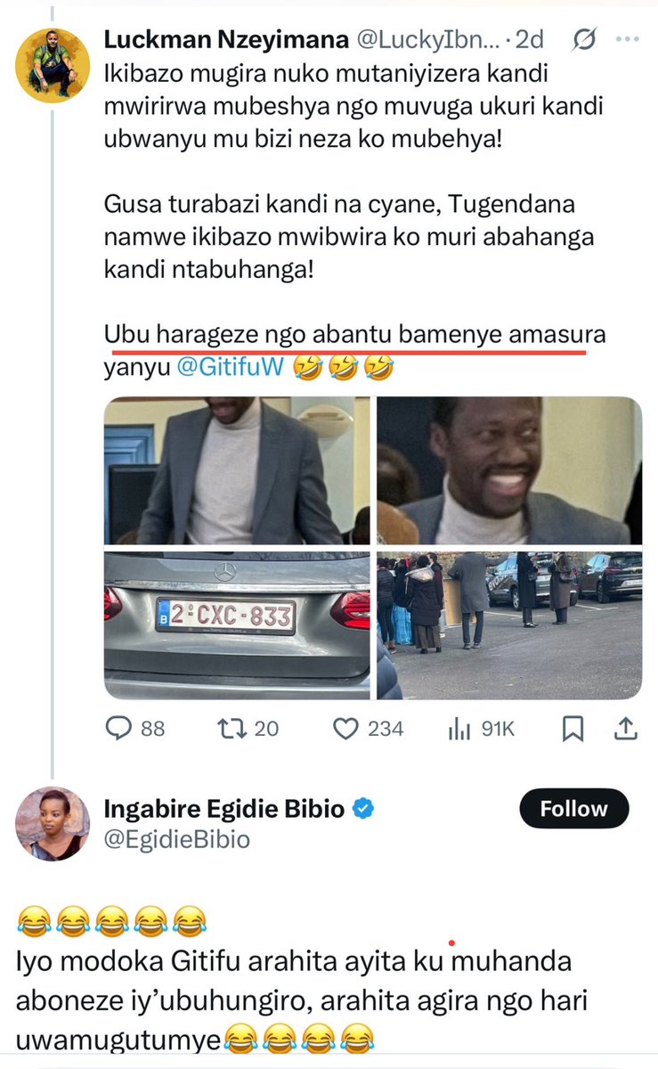 GitifuW's tweet photo. #DOXXING 

Few days ago I received death threats from Rwandans

For that reason I am taking the Rwandan Journalist Luckman Nzeyimana to court 

As a holder of EU visa, he has violated Article 197 of the criminal code

I will be forwarding it to

1. EU immig 
2. ECHR 
3. EAC court https://t.co/gM85sLJE2a