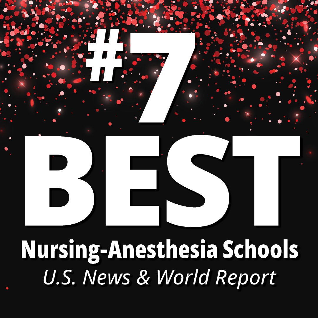 There’s no better way to end the week than by celebrating our Nurse Anesthesia Doctor of Nursing Practice program being ranked No. 7 in the US by U.S. News &amp; World Report!