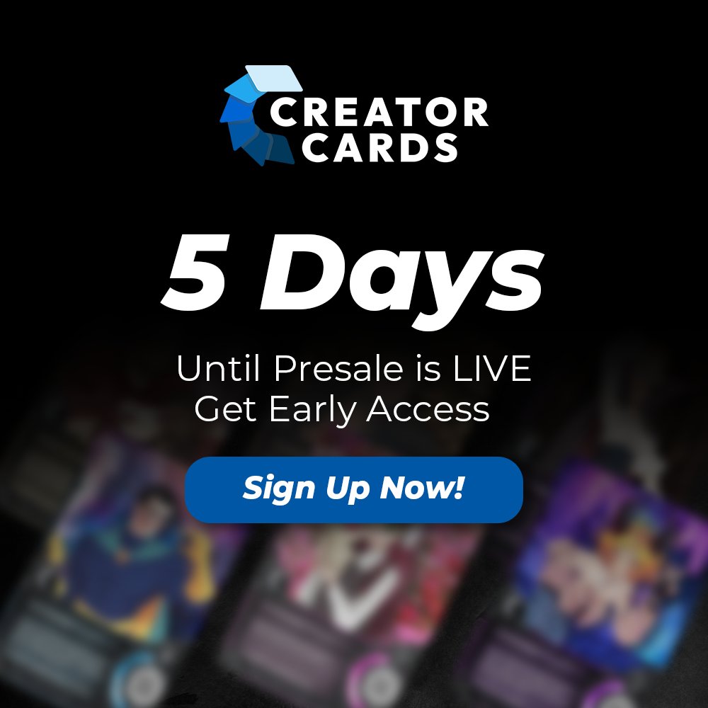 🔥 5 DAYS TO GO! 🔥

The countdown is getting real—Creator Cards Presale drops in just 5 days! 🃏💥

Want early access and a shot at the exclusive gold card?
📬 Email subscribers get in first—sign up now before it’s too late!
👉 creatorcards.com.au