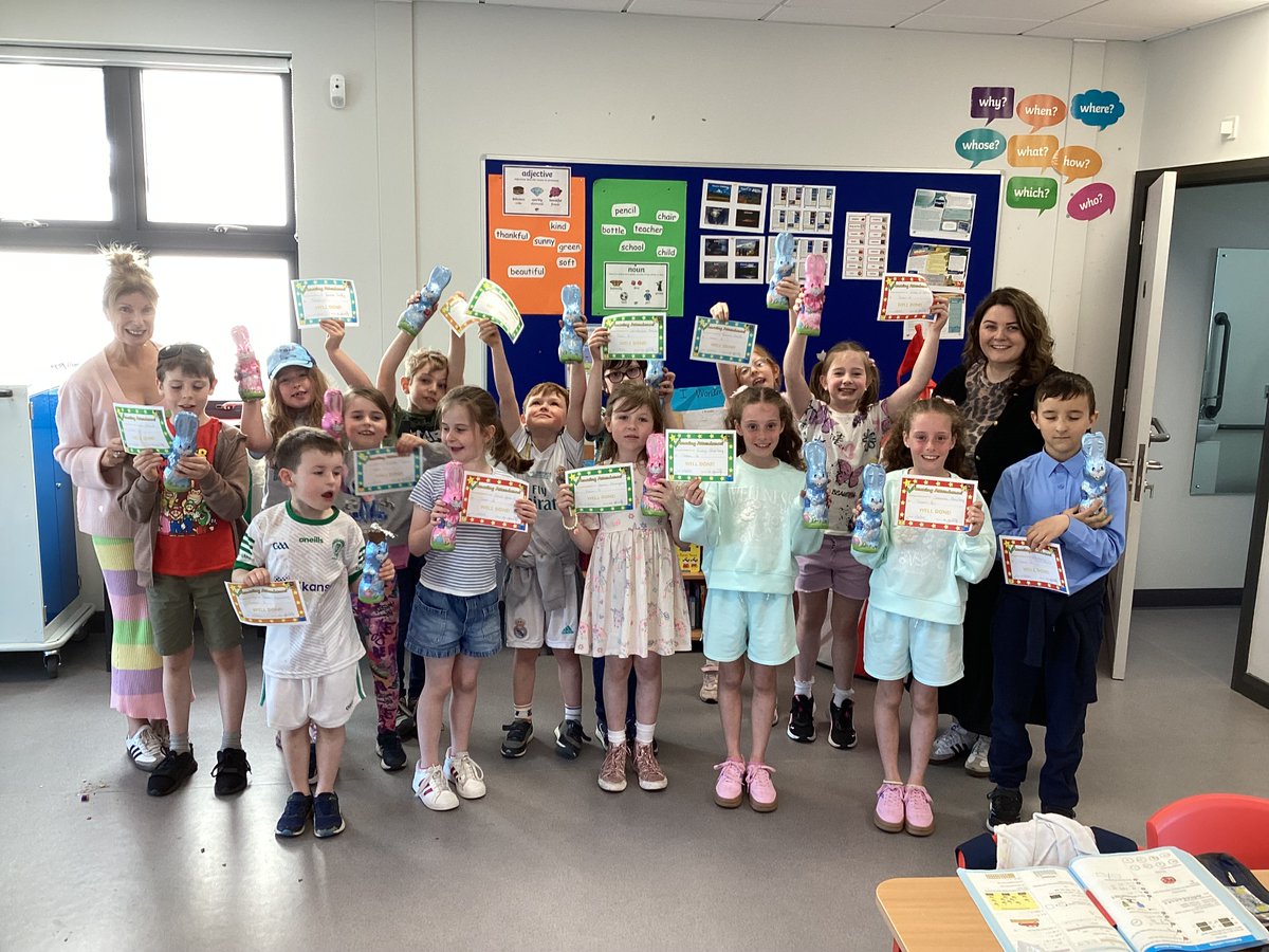 These superstars received awards today for excellent attendance in term 2!