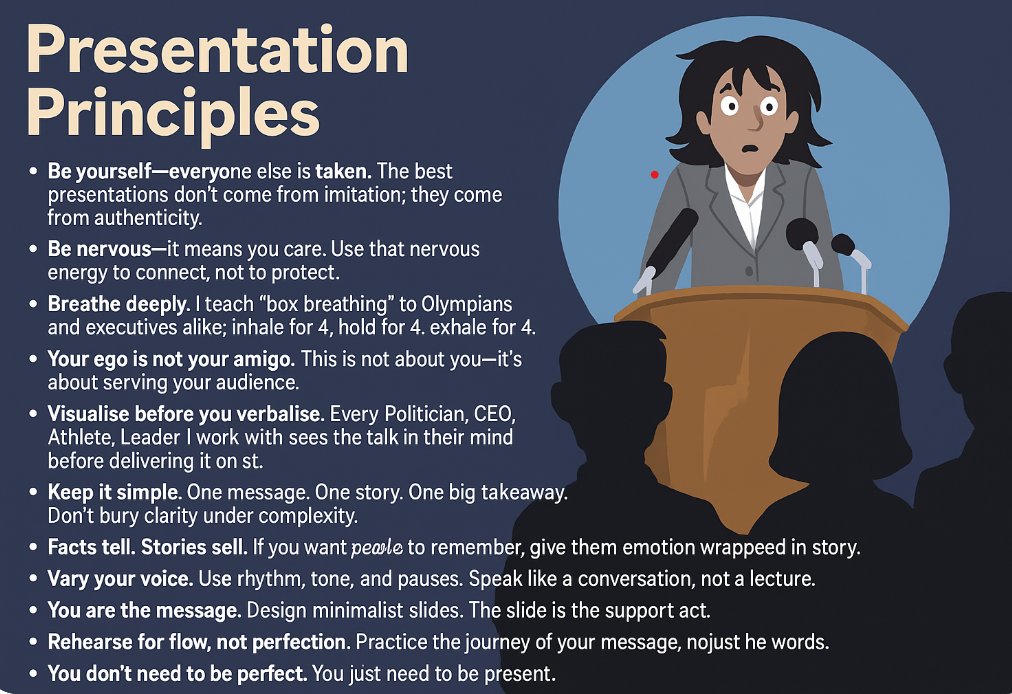BBC Listener Question-Turning Presentation Panic Into Power"
Here is a question that was sent to me. 
"Hi I’m a graduate and just starting out, but I really struggle with presentations. Is there any advice you’d give me?"
 
My answer;
“You don’t inspire people by being perfect.