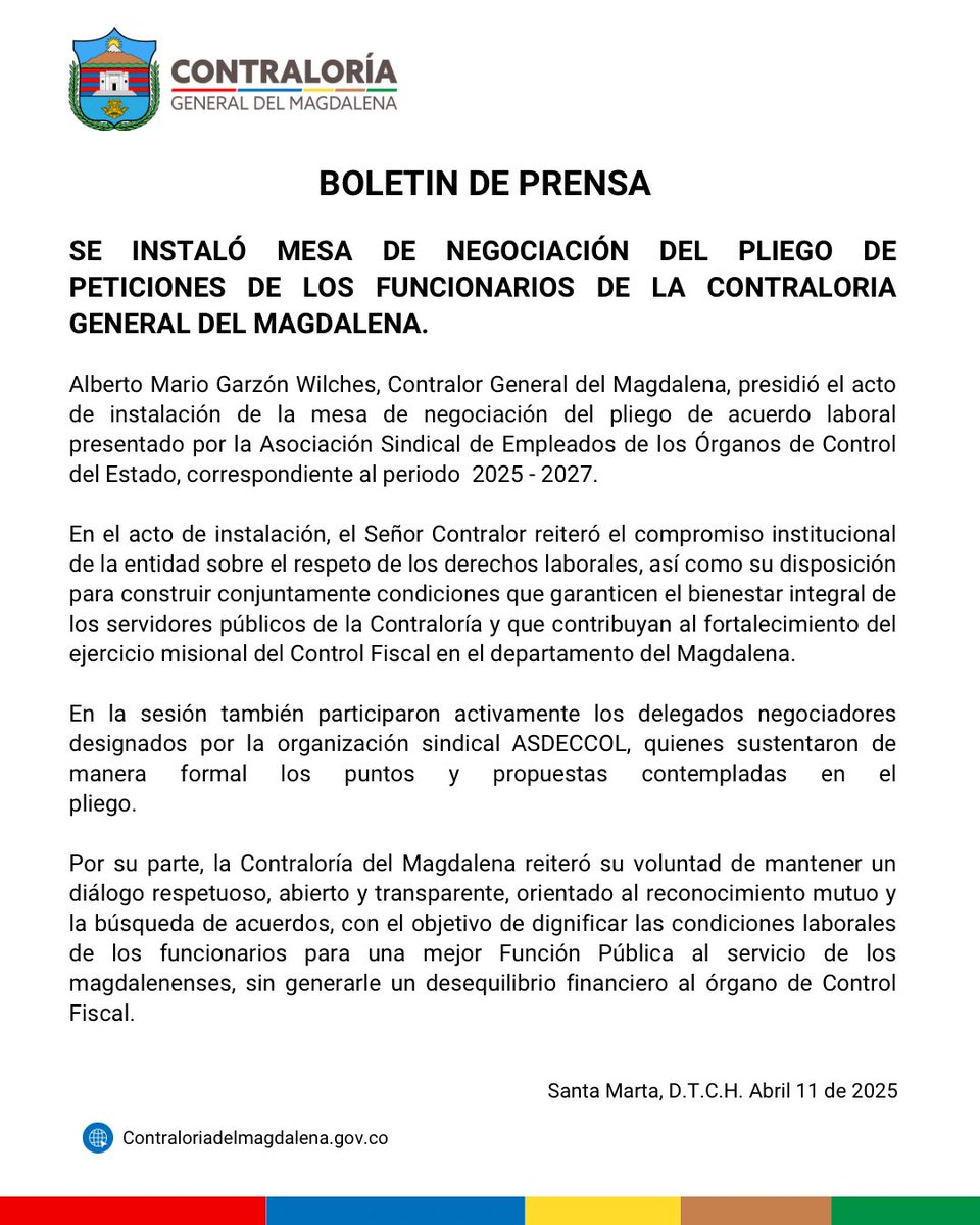 Contraloría General del Magdalena tweet media