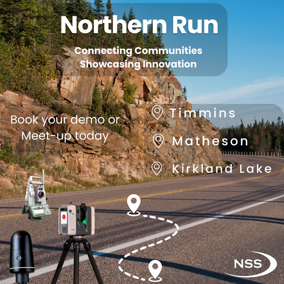NSS Canada π¨π¦ (@nsscanadainc) on Twitter photo NSS Canadaβs Northern Run is underway! Next week, Mohamed, our BDM - Geomatics, is visiting Kirkland Lake, Matheson, and Timmins, showcasing our top solutions
If you'd like a demo or schedule a visit, reach out to him at 705.744.3246 ext.223 or MohamedB@nsscanda.com. NSS Canadaβs Northern Run is underway! Next week, Mohamed, our BDM - Geomatics, is visiting Kirkland Lake, Matheson, and Timmins, showcasing our top solutions
If you'd like a demo or schedule a visit, reach out to him at 705.744.3246 ext.223 or MohamedB@nsscanda.com.