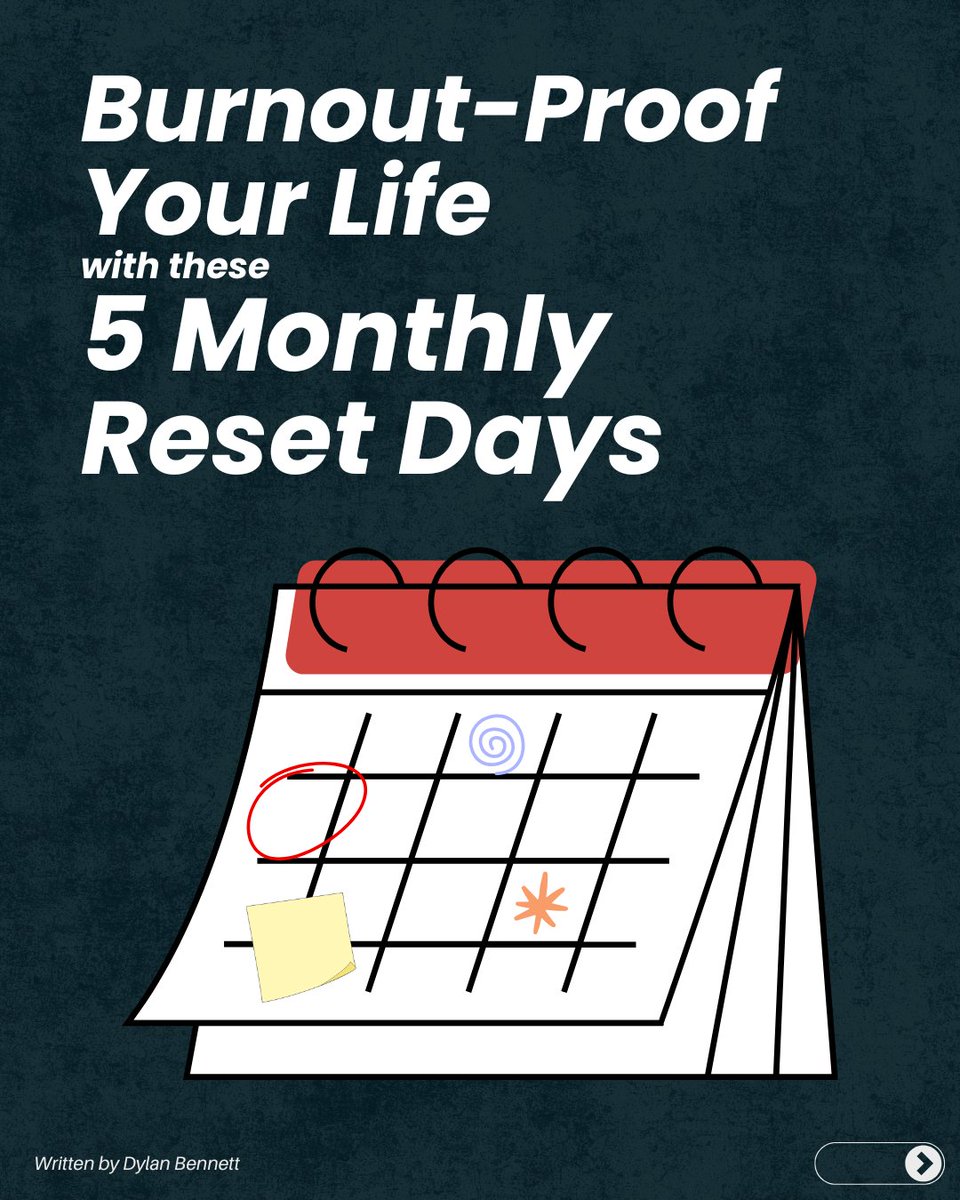 the_dybennett's tweet photo. I'm a big believer in the "If it's not on my calendar, it's not happening" mindset.

These are the 5 days I'm adding every month. https://t.co/2gm6D58kEa