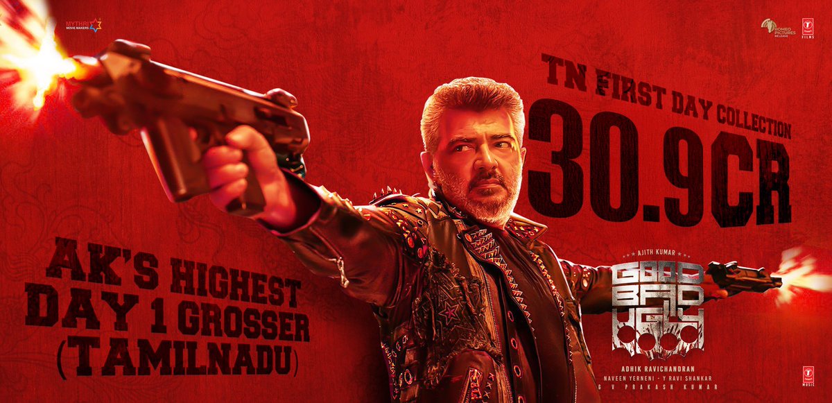 Adhik Ravichandran (@adhikravi) on Twitter photo #GoodBadUglyBlockbuster ❤️🙏🏻 #OGSambavam by #Ajithkumar𓃵 sir ❤️🙏🏻 <a href="/MythriOfficial/">Mythri Movie Makers</a> <a href="/SureshChandraa/">Suresh Chandra</a> sir <a href="/mynameisraahul/">raahul</a> na. Thank you all❤️🙏🏻 #GoodBadUglyBlockbuster ❤️🙏🏻 #OGSambavam by #Ajithkumar𓃵 sir ❤️🙏🏻 <a href="/MythriOfficial/">Mythri Movie Makers</a> <a href="/SureshChandraa/">Suresh Chandra</a> sir <a href="/mynameisraahul/">raahul</a> na. Thank you all❤️🙏🏻