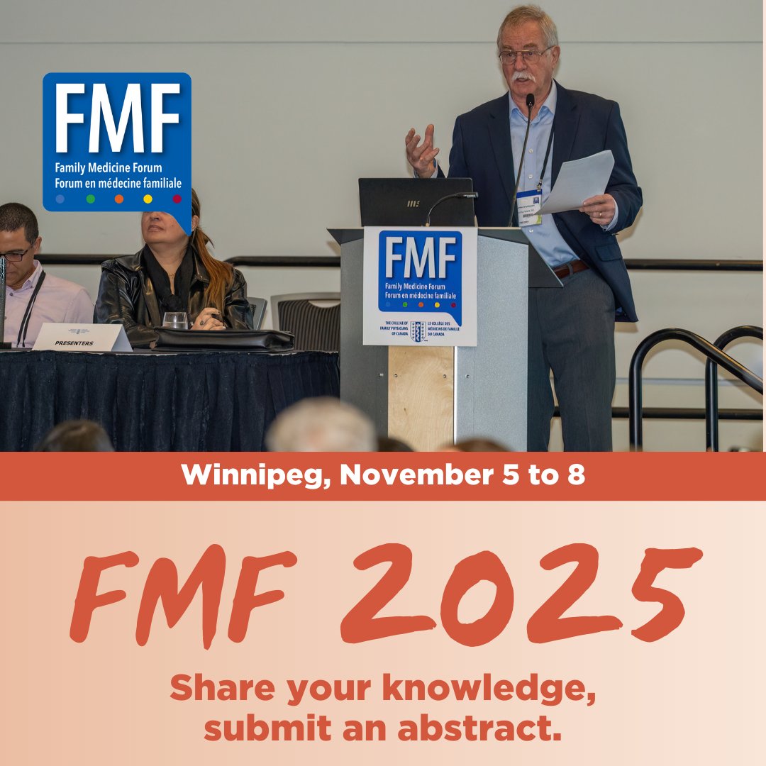 FamilyMedForum's tweet photo. Mark your calendars! FMF 2025 will be in Winnipeg from November 5th to 8th. Submit your free-standing paper and poster now for consideration and contribute to shaping family medicine.Sortez votre calendrier! https://t.co/okVz2RAKW5 https://t.co/5m66ZynzCE