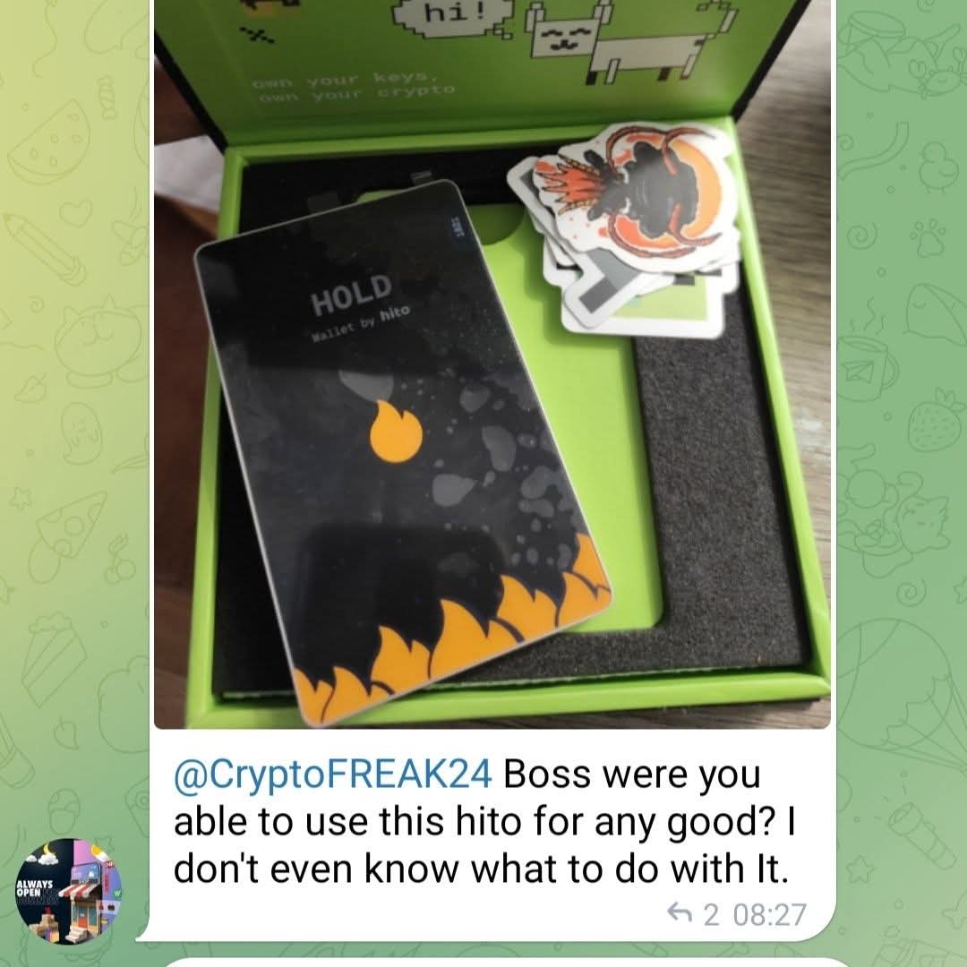 krisanctus's tweet photo. @hito_xyz One of my community member based in ITALY 🇮🇹 iust received his HITTO wallet without extra charge, meanwhile in Nigeria 🇳🇬  the agent in abuja added $300 for pick up ...Nobe juju be that ??? https://t.co/8thRyu2bPP