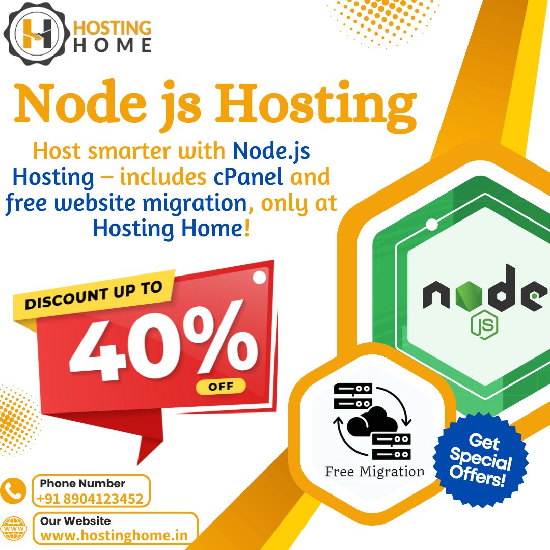 Hostinghome1's tweet photo. Node.js Hosting at Hosting Home starts at just ₹179 – only at Hosting Home!
visit us
https://t.co/9IPsuAz7Wc
contact us
+91-8904123452
#nodejs #nodejsdeveloper #nodejsdevelopment #nodejsdevelopers #nodejs8 #nodejsdev  #nodejshosting #nodejsappdevelopment #hosting #webhosting https://t.co/fOp6t3jap8