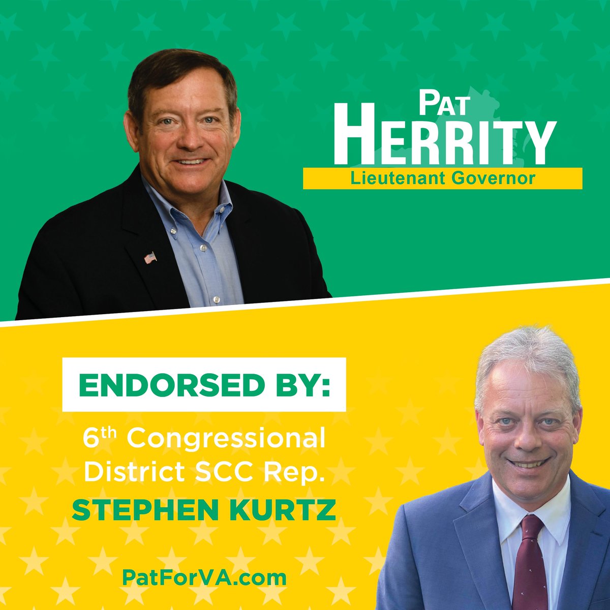 PatHerrityVA's tweet image. Honored to be endorsed by CD06 State Central Committee Representative Stephen Kurtz!