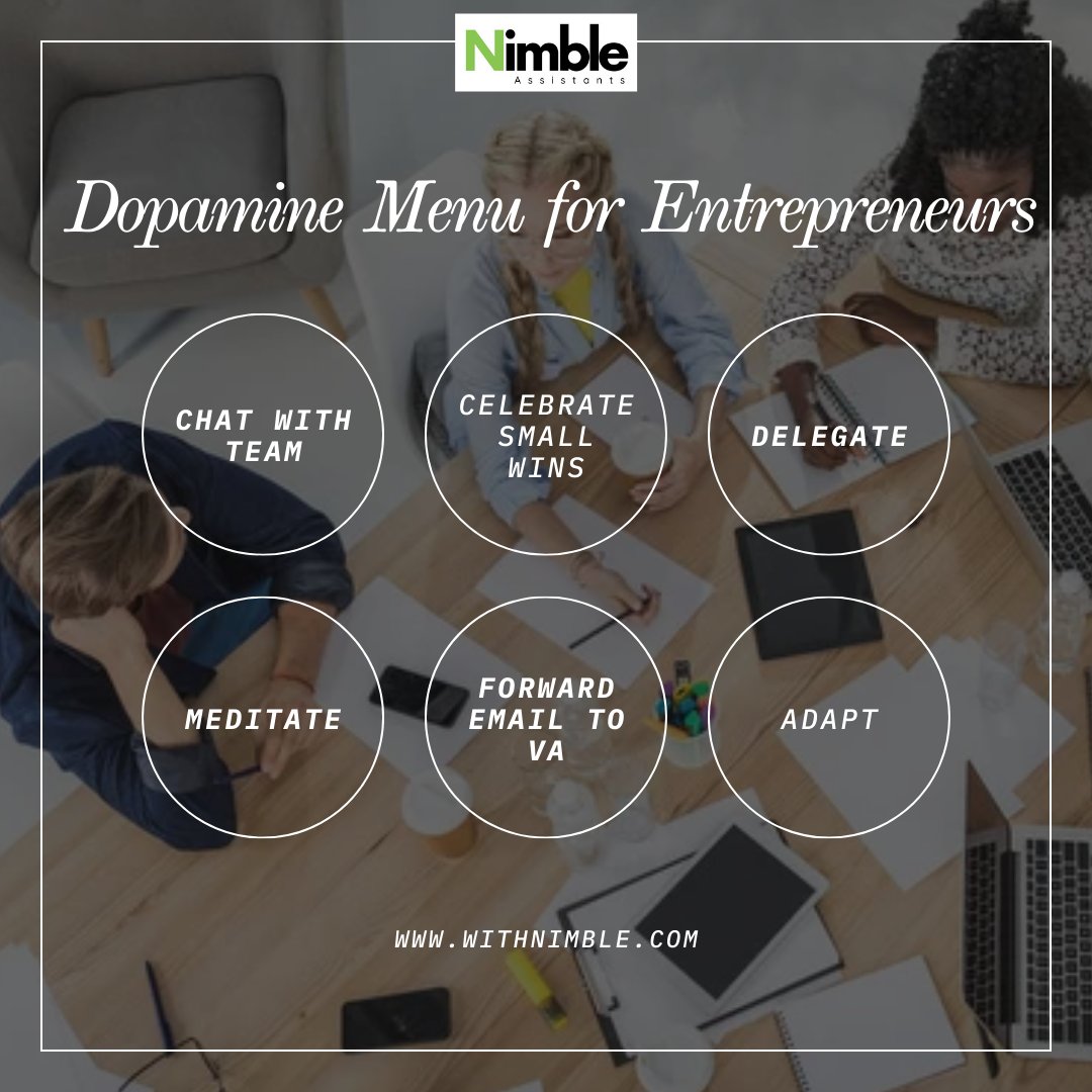 NimbleRemote's tweet photo. Entrepreneurship runs on energy—and managing your dopamine is key to staying sharp, focused, and fulfilled.
Hire a Nimble Assistant Now!
Free Consultation: https://t.co/yen6JkfMBh
#VirtualAssistantCanada #EntrepreneurLife #BusinessEfficiency #DelegateToElevate https://t.co/sUlCfSTFnw