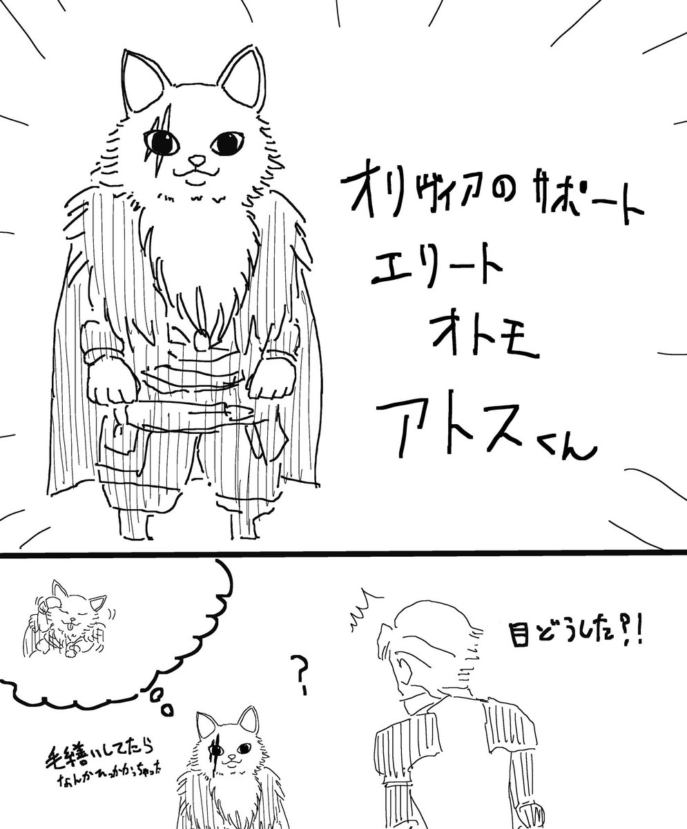 #モンハンワイルズ
アトスの目の傷跡…自分で引っ掻いちゃった説? 