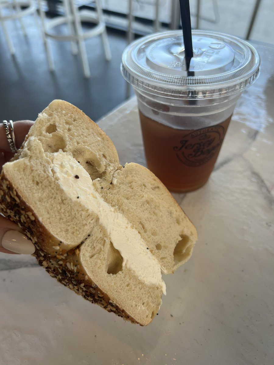 Guess where I was this morning!!? <a href="/jerseybagelstx/">Jersey Bagels</a> Yum! 😋 So good! If you haven’t tried it, you must! 

Check out our Instagram karicastillo_bluebonnets 🎥📸

#bluebonnetsoftxinsuranceagency #bluebonnetinsurance
#texasgirl #htx #houston #ProtectWhatMatters
