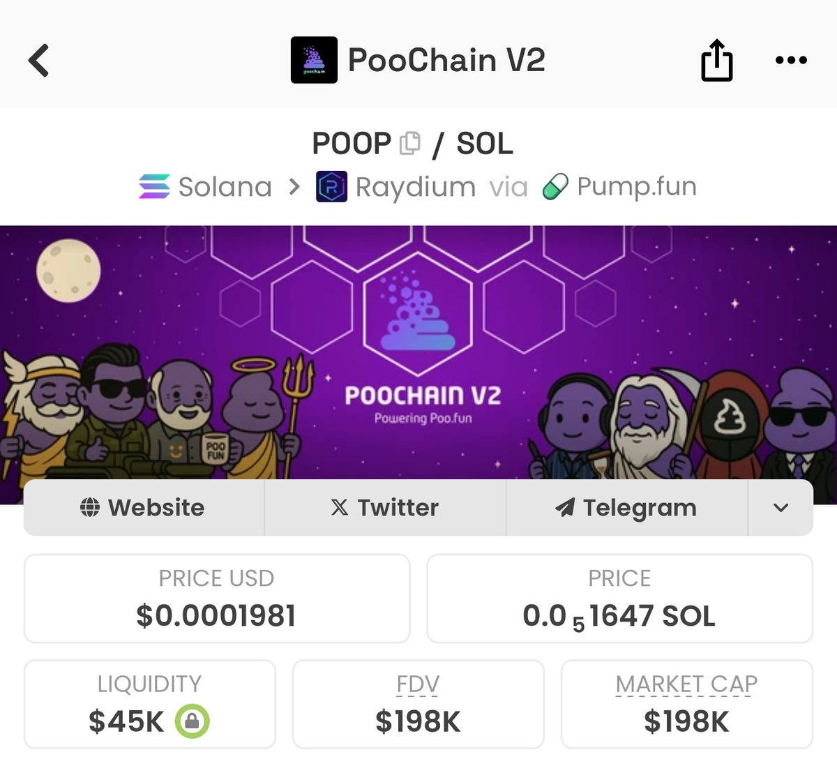 PooChain on Solana tweet media