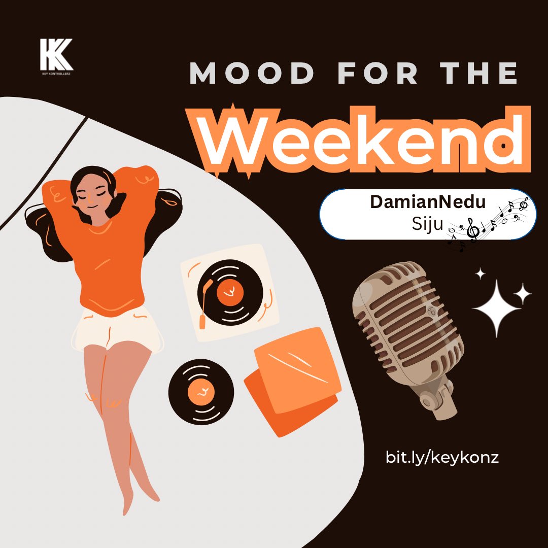 keykontrollerz's tweet photo. Our mood for this weekend is Siju by @damiannedu .

With the rain, some good food and maybe a partner 😉, this is the perfect song for unwinding and relaxing this weekend.

#TGIF #Keykontrollerz https://t.co/U2eO3zeCIW