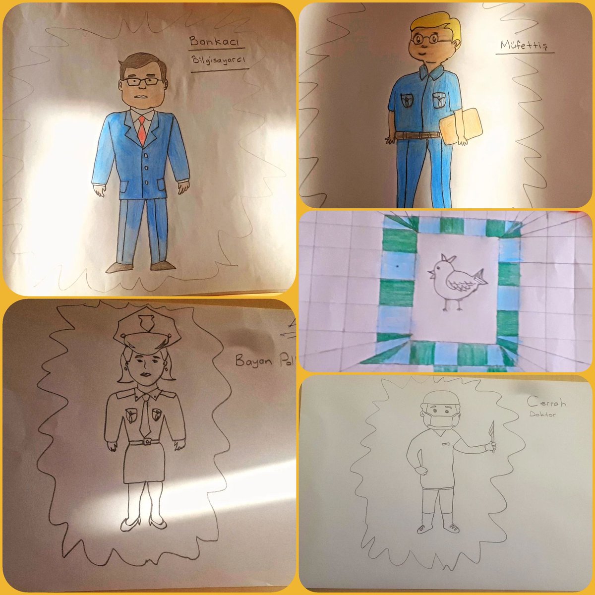 Özel Eğitim Sınıfı; Canımız öğrencilerimizin sevimli meslek seçimleri çalışmalarımız...:)) Kimi cerrah doktor,kimi polis,kimi futbolcu,kimi bankacı,kimi müfettiş maşaAllah sizlere hadi hayırlısı...<a href="/sehithikmetbysl/">Şehit Hikmet Baysal Ortaokulu/Anaokulu</a> <a href="/sultangazimem1/">Sultangazi İlçe Millî Eğitim Müdürlüğü</a>