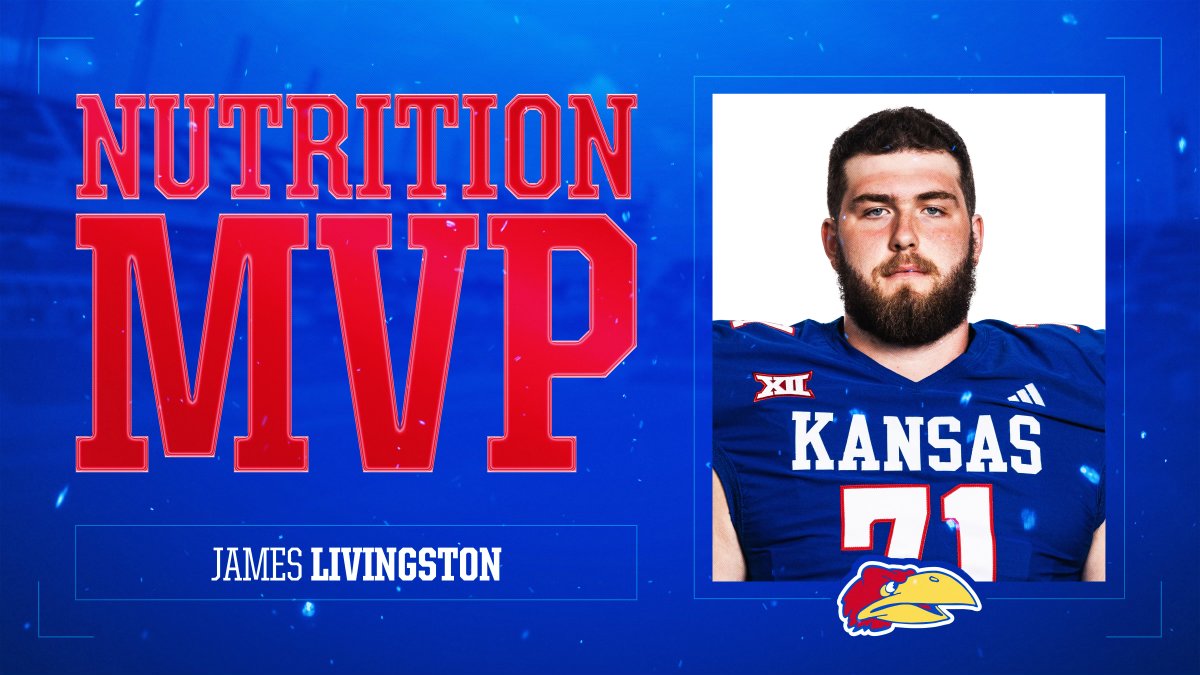 KU_Football's tweet photo. Nutrition MVP of the Week: @JamesLiv71 🔴🔵 https://t.co/cR7zr6AGlI