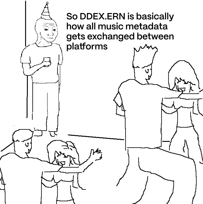POV: you're trying to explain DDEX.ERN to someone at a party and they've already walked away

...but if you've ever streamed music, you've benefited from DDEX.ERN without knowing it existed!

Fun fact: we cut the processing time for this music industry standard from 16 hours to 3