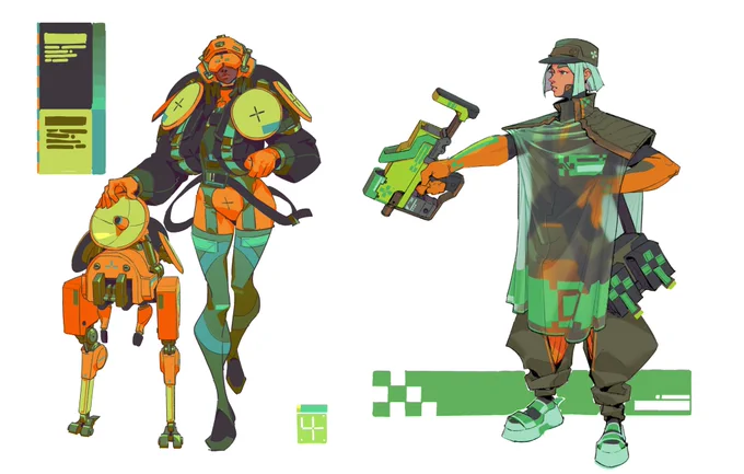 i've been doing mostly fantasy stuff for work but the marathon art drop reminded me of these drawings i did a while ago 