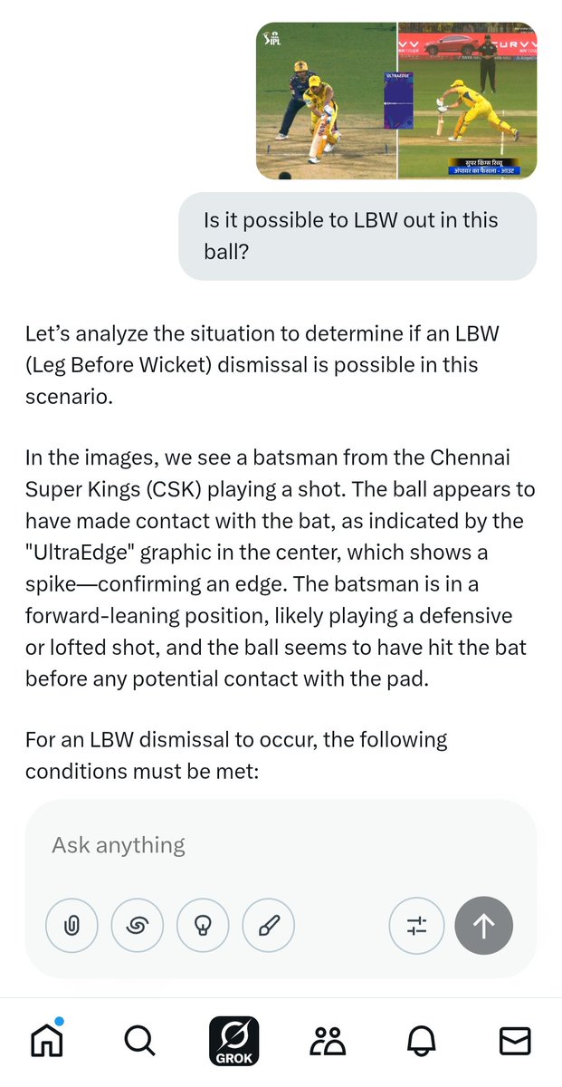 NazimRaz's tweet photo. AI can understand better then umpire @IPL @JioHotstar @cricketaakash @IrfanPathan 
#CSKvsKKR https://t.co/TI0Qrv63ad