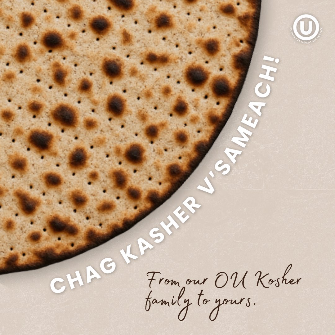 Wishing you a Chag Kasher V’sameach, from our OU Kosher family to yours.