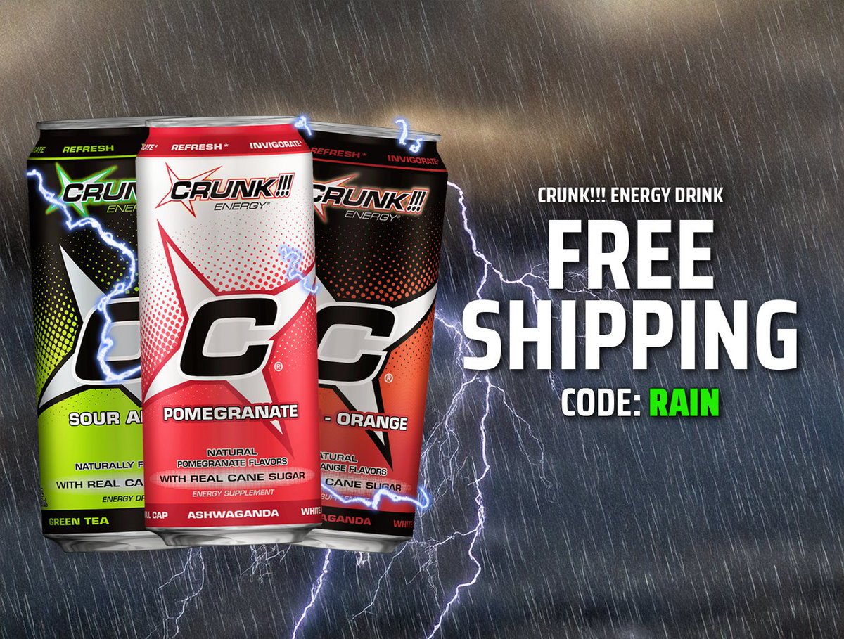 Feel your lightning within. Make it rain CRUNK!!! Energy - free shipping on all orders happening now!
bit.ly/CRUNKEnergy