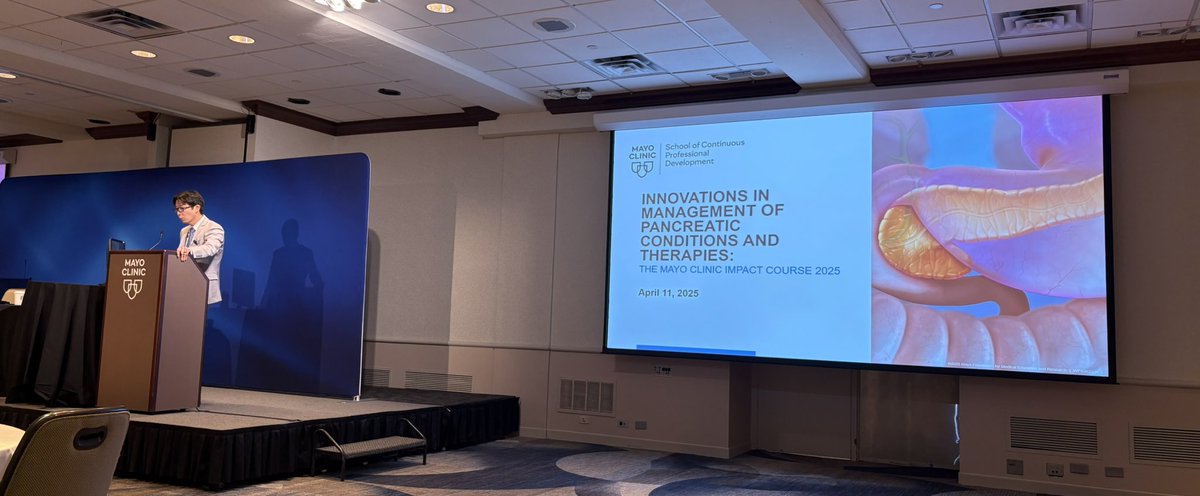 PomerantzLauren's tweet photo. Honored to have received a scholarship to the 2025 Innovations in Management of Pancreatic Conditions and Therapies: The Mayo Clinic IMPACT Course, today. Personally excited to learn more about pancreatic ca &amp; assoc conditions, but enjoying every talk nonetheless! @MayoMN_IMRES https://t.co/2pIPb3gq3K