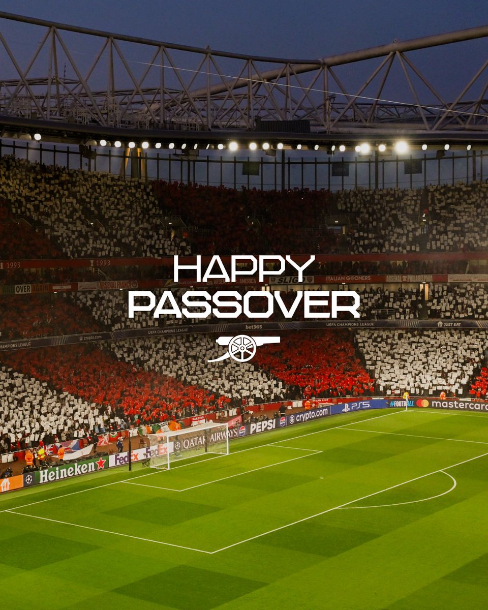 Sending happiness and best wishes to all Gooners celebrating Passover ❤️