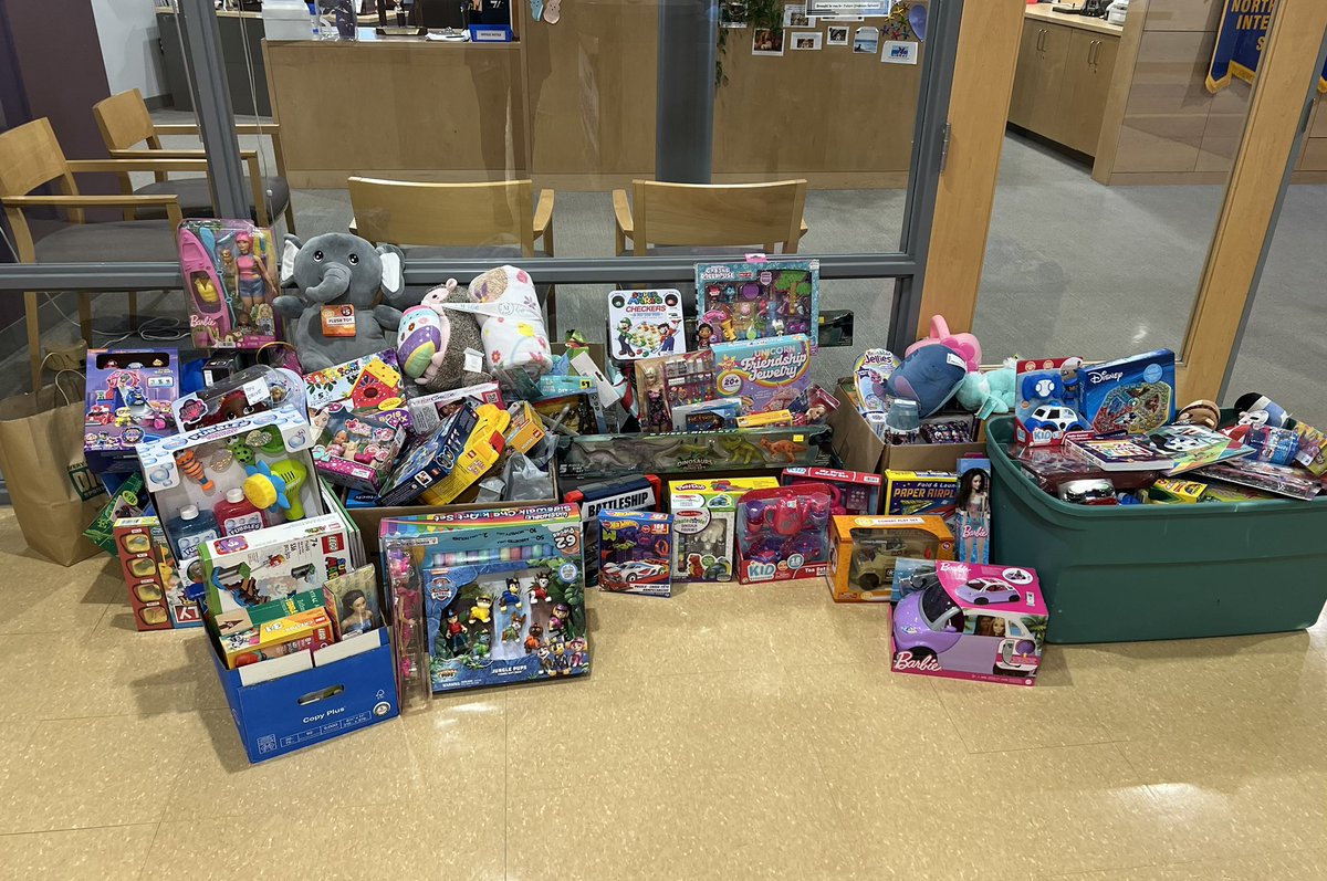 One of my students asked to do a toy drive for Yale’s Toy Closet. Each of our schools assisted! #HelpingOthers