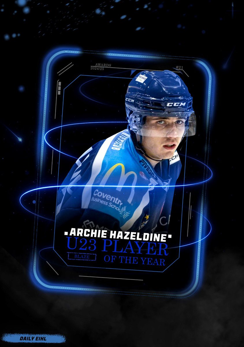 DailyEIHL (@dailyeihl) on Twitter photo π
ππππ/ππ πππππ ππππππ π
Our 23 and under player of the season goes to Archie Hazeldine of the Coventry Blaze!
π¨: <a href="/CBrownGraphics/">Charlie B Graphics</a> π
ππππ/ππ πππππ ππππππ π
Our 23 and under player of the season goes to Archie Hazeldine of the Coventry Blaze!
π¨: <a href="/CBrownGraphics/">Charlie B Graphics</a>