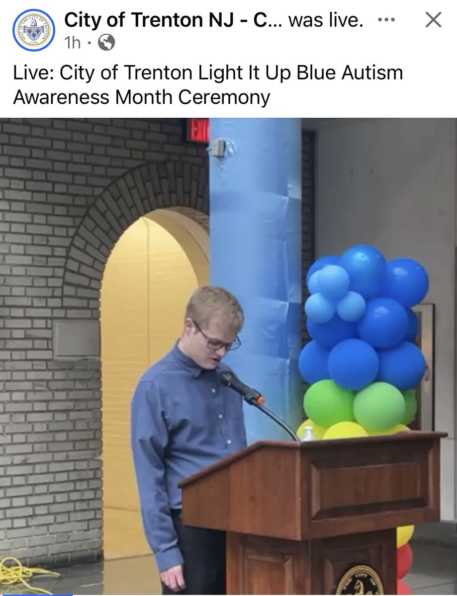 InclusionTips4's tweet image. Last night I was the keynote speaker at the Trenton City Hall “ Autism Awareness ceremony” alongside the mayor and NJ director of human services. 

#AutismAwarenessMonth
