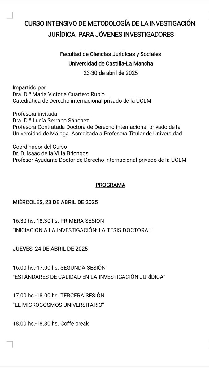 LucaISerranoSn1's tweet photo. Próximamente en la Universidad de Castilla La Mancha. Muchísimas gracias por la invitación. https://t.co/zyUdMuYb4K