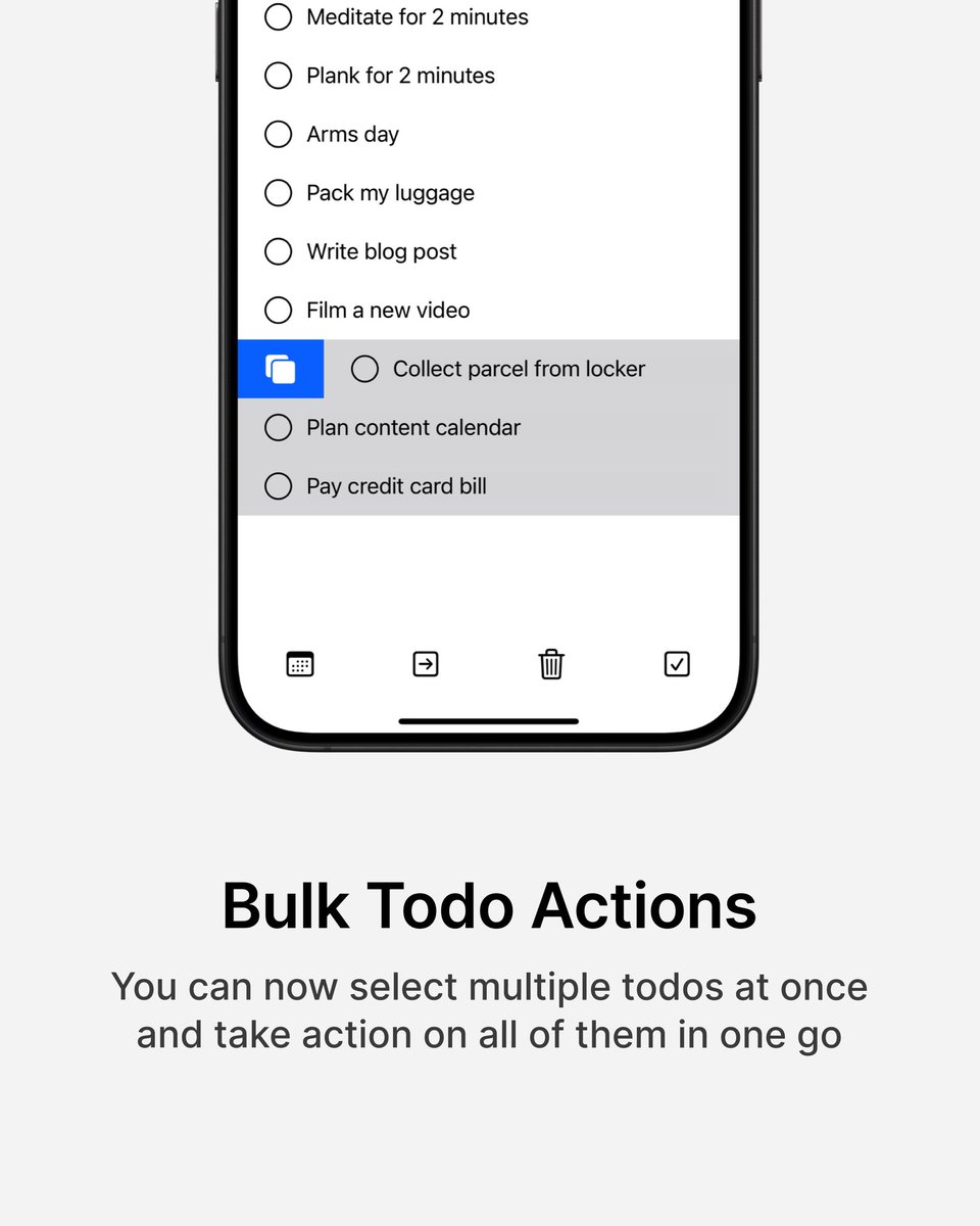 karl_apps's tweet image. 📣 SyncTasks v2.4.0 is live!

This one’s all about making Notion integration way better. Here’s what’s new:

- Real-time sync with Notion (no more manual refreshes!)
- Notion offline mode 👀
- Bulk todo actions

Try the update and send us your thoughts!
