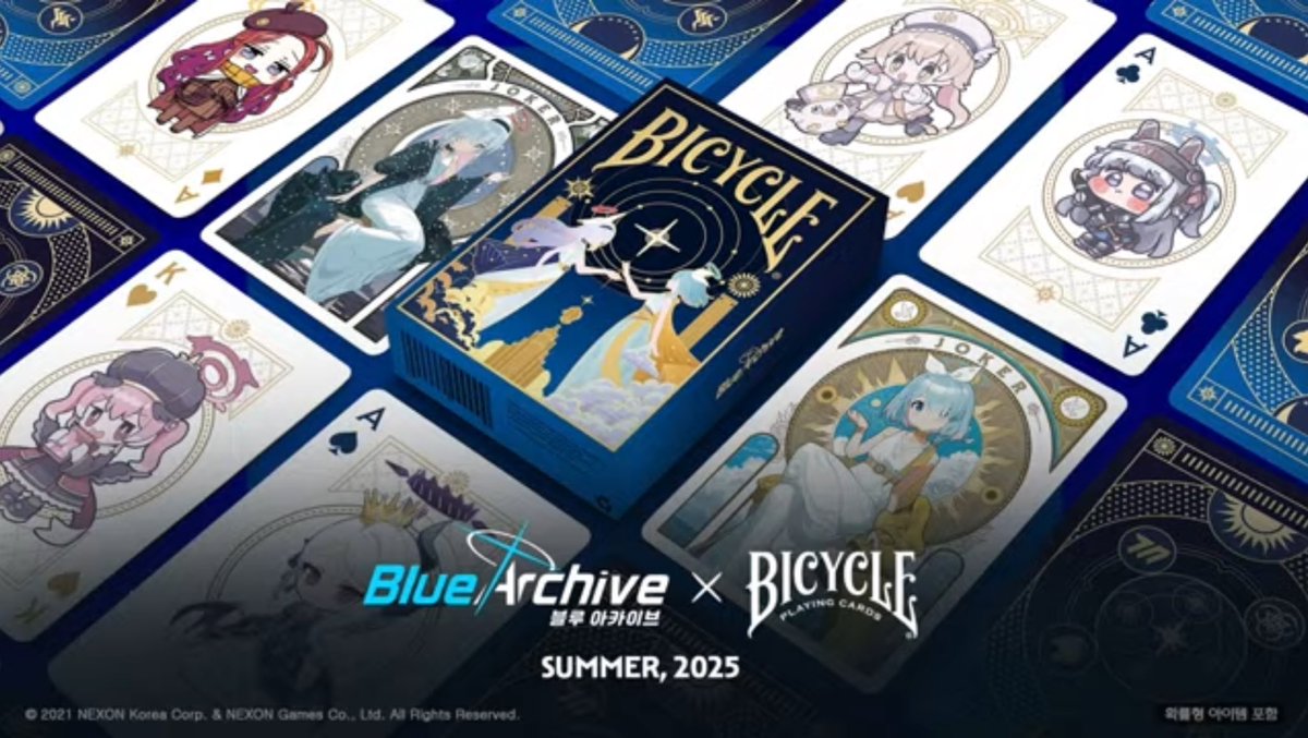 ブルーアーカイブ　Bicycle コラボトランプ　韓国　ネクソン公式　ブルアカ ブルアカ グッズ情報 on X: 
