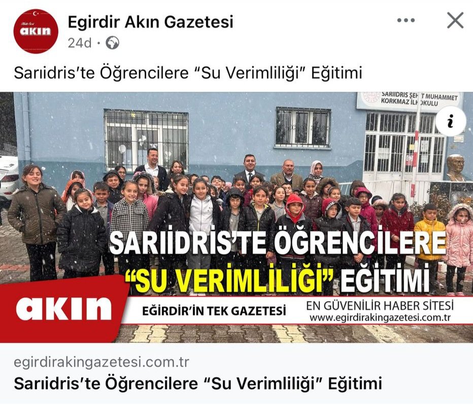 Şehit Muhammet Korkmaz İlkokulu (@sariidrisilk) on Twitter photo egirdirakingazetesi.com.tr/haber/56317/Sa…
<a href="/EgirdirMEM/">Eğirdir İlçe Milli Eğitim Müdürlüğü</a>
<a href="/ispartamem/">Isparta İl Millî Eğitim Müdürlüğü</a>
<a href="/necdeterol112/">Necdet Erol</a>
<a href="/ertugrul1204/">Mehmet Ertuğrul</a> egirdirakingazetesi.com.tr/haber/56317/Sa…
<a href="/EgirdirMEM/">Eğirdir İlçe Milli Eğitim Müdürlüğü</a>
<a href="/ispartamem/">Isparta İl Millî Eğitim Müdürlüğü</a>
<a href="/necdeterol112/">Necdet Erol</a>
<a href="/ertugrul1204/">Mehmet Ertuğrul</a>